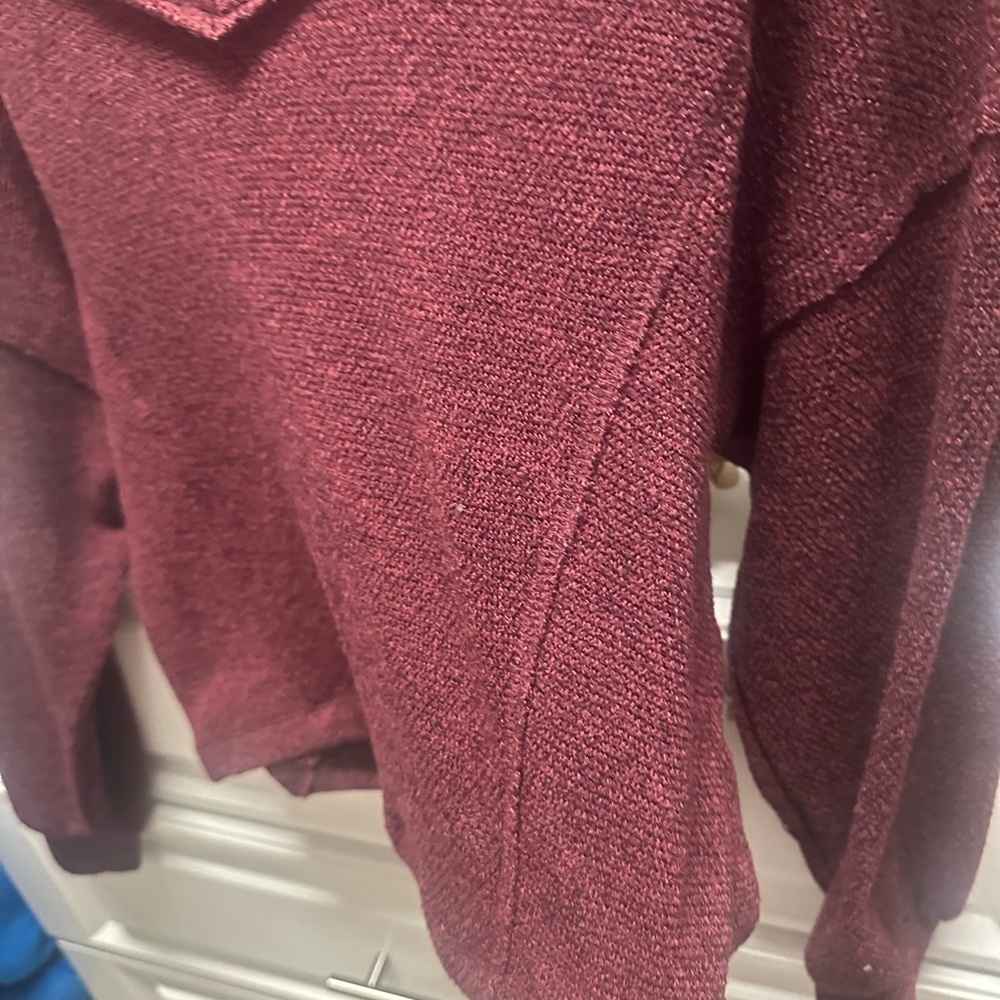 Lush Women's Burgundy Sweater - Picture 3 of 5